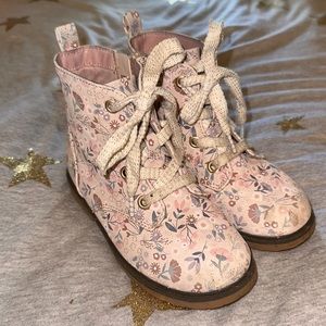 cat & jack floral print combat boots